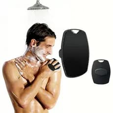 Esponja Silicone Massageadora Escova Banho Lava Corpo Todo Bucha Esfoliação Para hom-Massagem Suave-Textura Macio