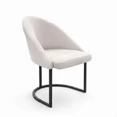 Cadeira Poltrona Lua Veludo Salão Escritório - Base Metal Preta