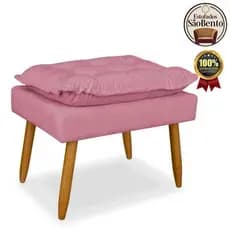 Puff Decorativo Opala Luxo - Suede para Sala, Quarto e Recepção