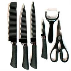 KIT FAQUEIRO + TESOURA E DESCASCADOR 6 PÇS LELONG LE4981