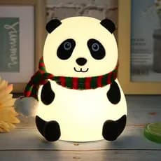 Luminária Touch Luz Noturna Panda de Silicone LED RGB – Modelo TDT103