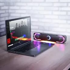 Caixa De Som Pc Gamer Pc Led RGB P2 USB Modelo KPRO803