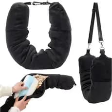 Travesseiro de Viagem U - Almofada de Pescoço Com Enchimento De Roupas Portátil para Viagem