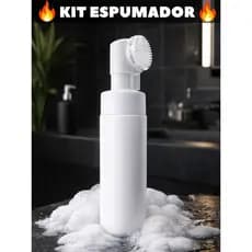 kit Frasco Pump Espumador com Escova Silicone 200ml Skin CarePara Limpeza Facial Para Viajem 3 unidades ou 5 unidades