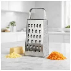 Ralador Inox 4 Faces Cozinha Fácil Multiuso Fatiador Ralador de Queijo e Legumes