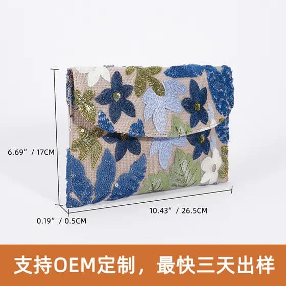 [Novo produto] bolsa feminina High-End Envelope saco lantejoulas bordado palha nicho senhoras bolsa de embreagem tecido