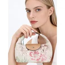 [Novo produto] Bolsa feminina bordada com flores retrô francesas Bolsa de mão de grande capacidade Design de nicho Bolsa