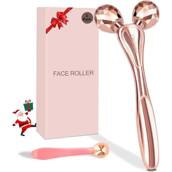 Massageador Facial 3D de Metal, Ferramenta de Massagem Gua Sha para Escultura Facial, Cuidados com a Pele dos Olhos, Red
