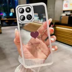 Moto G56 G86 G15 G75 5G Luxo Bonito Amor Coração Embalagem Claro Doces Silicone Caso Protetor De Câmera Capa Macia