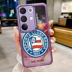 realme C85 5G Capa Com Nome Personalizado Bahia Football Club Case Transparente Candy Soft Shell