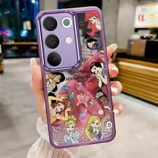 realme C85 5G Capa Com Nome Personalizado Disney Princess Crystal Clear À Prova De Choque Caixa Sólida