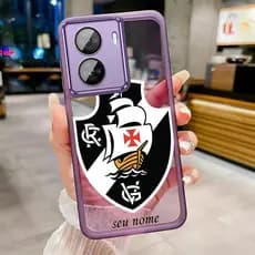 Motorola MOTO G06 G05 Capa Com Nome Personalizado Vasco da Gama Macia Brilhante Transparente Protetor À Prova De Choque