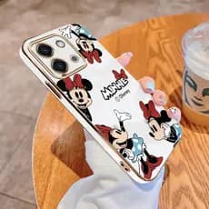 Xiaomi Redmi 15C POCO C85 Caso Bonito Casal Rindo Minnie Capa Traseira Banhado Macio Quadrado De Telefone
