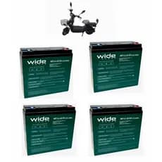 Kit 4 Bateria Wide 12v 25ah Para Triciclo, Scooter Bike