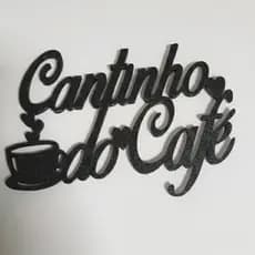 Placa decorativa Cantinho do café
