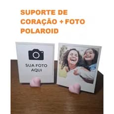 Suporte para Foto Polaroid coração + Foto Polaroid - Foto polaroid - suporte para foto - coração