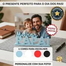 Porta retrato com FOTO GRÁTIS / Presente Dia dos PAIS / Dia dos Pais / Porta retrato / Personalizado /