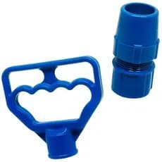 Kit Pegador Trava de Cabo de Alumínio Telescópico para Limpeza de Piscina Conjunto Completo