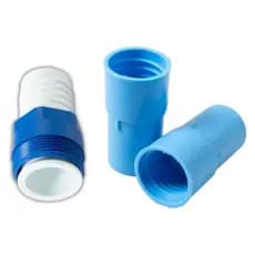 Kit Adaptador Rosca Plástica + 2 Ponteira Bocal para Mangueira de Aspirador de Piscina Aspiração