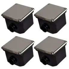 4 un Caixa de Passagem Tampa Inox para Led Refletor Piscina para Fios Iluminação Piscinas Quadrada