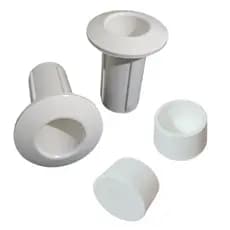 Kit Par Chumbador e Encosto de Borracha para Escada Piscina Brustec Acabamento Reposição Piscinas