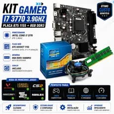Kit Gamer I7 3770 3.9ghz + Placa B75 1155 + 8gb 1600mhz Ddr3