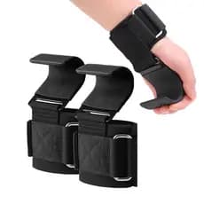 Back Field Par Strap Gancho Aço Garras Munhequeira Reforçado 2a Geração Alta Qualidade Treino Musculação Academia
