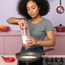 Tapioqueira 2 em 1 Peneira e Armazenador de Tapioca Goma de Tapioca Cozinha Prática