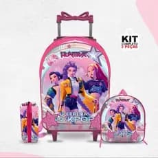 Mochilas Escolar  Guerreiras kpop - Estojo + Lancheira