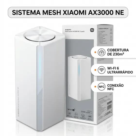 Roteador AX3000 WiFi 6 Dual Band Mesh Gigabit WPA3 3000Mbps RD28