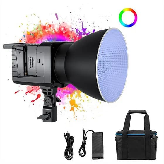 Iluminador LED Sokani X100 RGB 100W  Com Refletor Profissional Tocha Bivolt