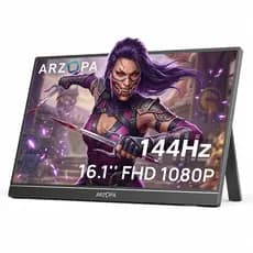 Monitor Portátil Gamer ARZOPA Z1F 16.1 144Hz Full HD IPS Para Notebook PS5 Xbox