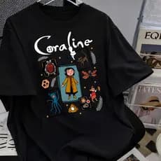 Camisa Camiseta Unissex Coraline Desenho Filme StreetWear Premium Despache Agil Atendimento 24 Horas