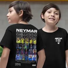 Camiseta Infantil Neymar Jr Futebol Seleção Brasileira Unissex