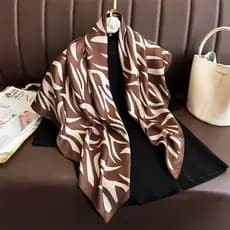 Lenço Feminino Cetim 90x90 Grande Quadrado Estampado Moda Multiuso Bandana