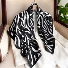 Lenço Feminino Cetim 90x90 Grande Quadrado Estampado Bandana Cabelo Pescoço Bolsa