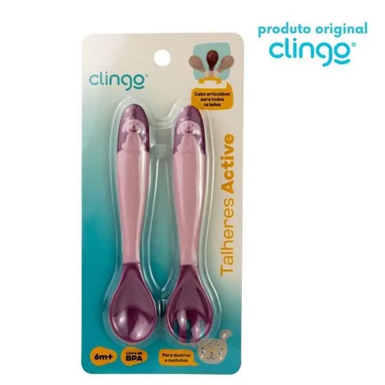 1 Kit de Talheres Articuláveis Clingo Colors Rose -  Delicadeza e Sofisticação