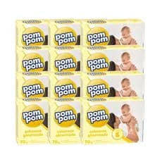 12 Sabonetes Infantil em Barra Glicerinado Pom Pom 70g - Hora do Banho