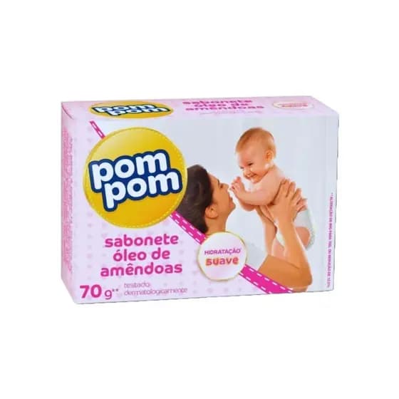 Sabonete Infantil em Barra Óleo de Amêndoas Pom Pom 70g - Hora do Banho