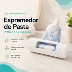 Espremedor de Pasta de Dente Manual Giratório Economizador de Tubo Creme Dental Banheiro Organizador