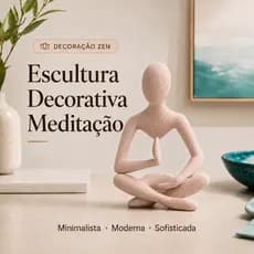 Estátua Meditação Decorativa Escultura no Ar Zen Yoga Minimalista para Sala Quarto Escritório