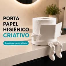 Suporte de Papel Higiênico com Pernas Articuladas - Moderno Engraçado Organização Casa Banheiro