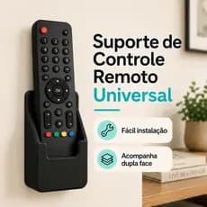 Suporte de Controle Remoto Universal de Parede com Fita Dupla Face Controle TV Ar TV Box e Streaming