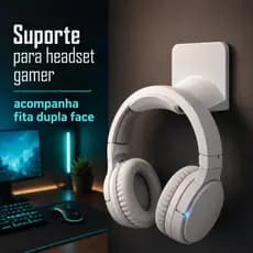 Suporte De Parede Fone Headset Gamer Headphone Organizador Setup Com Fita Dupla Face