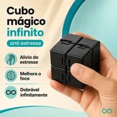 Cubo Mágico Infinito Sensorial Antiestresse Fidget Toy para Foco Ansiedade Autismo PLA Colorido