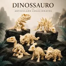 Dinossauro Articulado 3D Flexível Brinquedo Colecionável