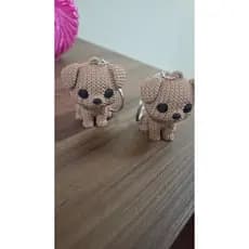 Chaveiro Cachorrinho 3D Fofo – Mini Pet Decorativo com Argola – Presente Criativo