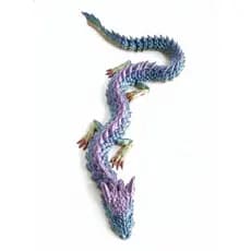 Dragao Articulado flexível 3d Decorativo Fantasia Colecionável Geek Colorido- Presente Criativo