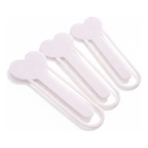 Clips Coração para Papel | Marcador de Página Fofo Papelaria Kit 10un