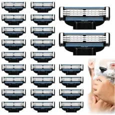 16PCS Lâminas de Barbear Mach3 Geely com 3 Camadas Afiadas Manual Masculino Depilação